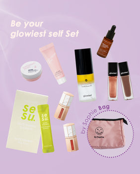 Product Image for by Sophie Be your glowiest self Set (8 Beauty Products + by Sophie Bag)