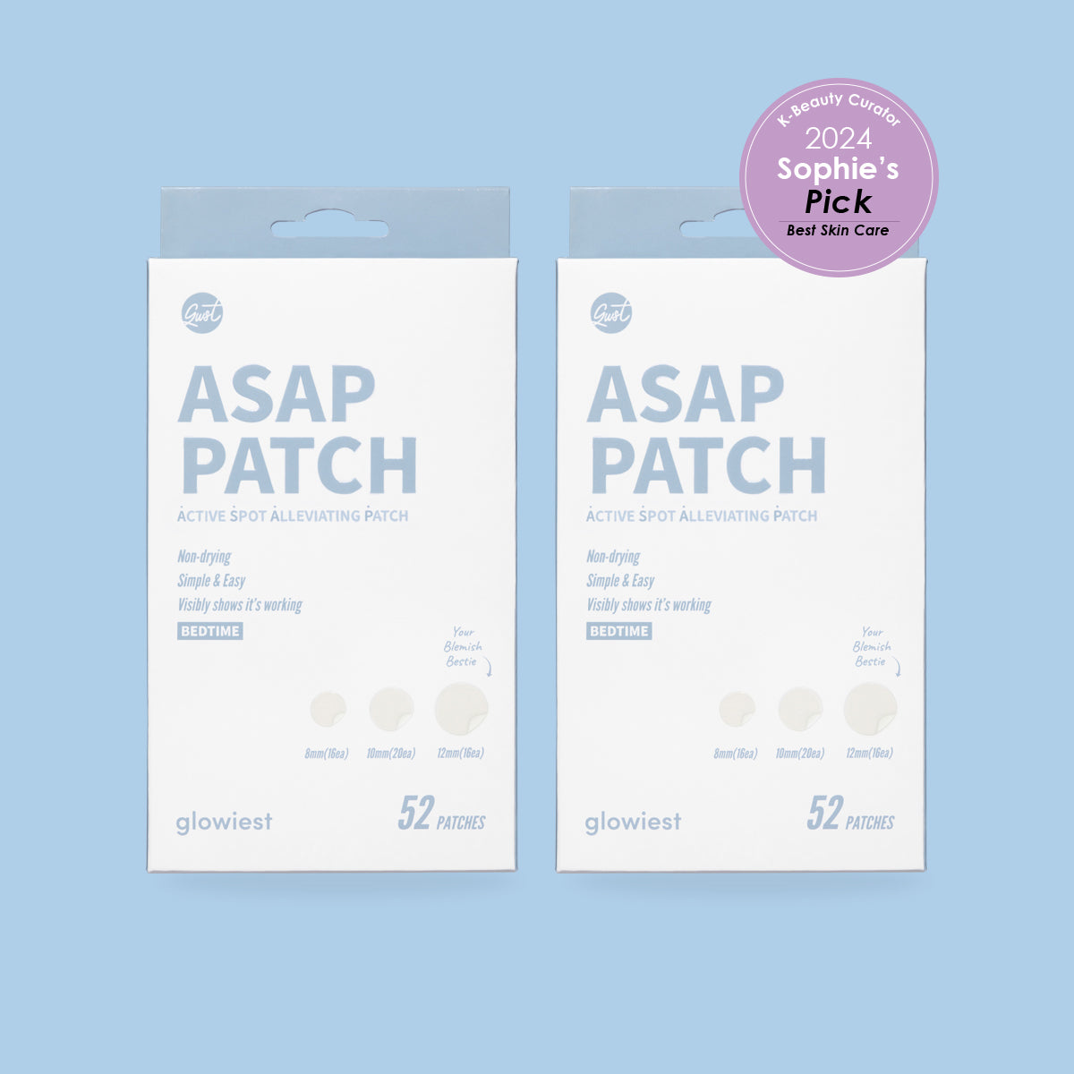 glowiest ASAP Patch Bedtime 52 Patches l Set of 2 (104 patches)