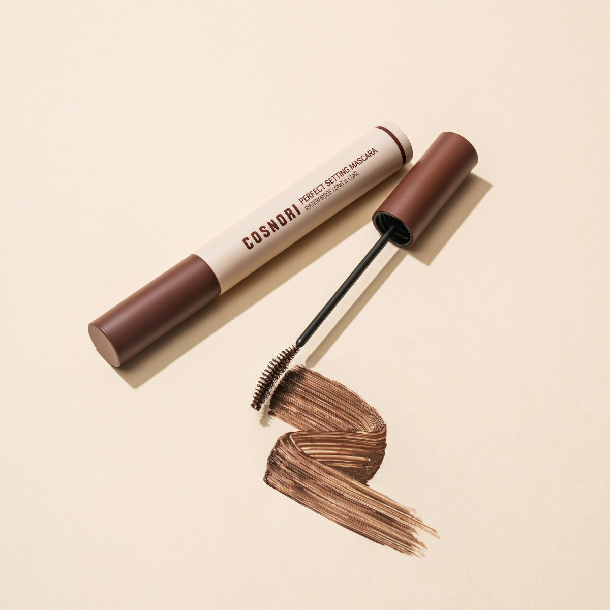 COSNORI Perfect Setting Mascara Waterproof Long&Curl 02 Cozy Brown (7ml) l Set of 2