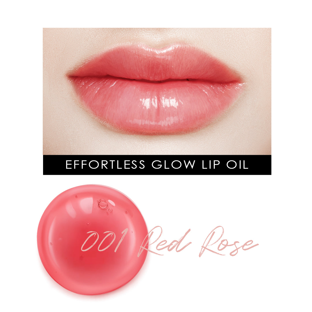 glowiest Effortless Glow Lip Oil - 001 Red Rose (0.17 fl.oz.) l Set of 2