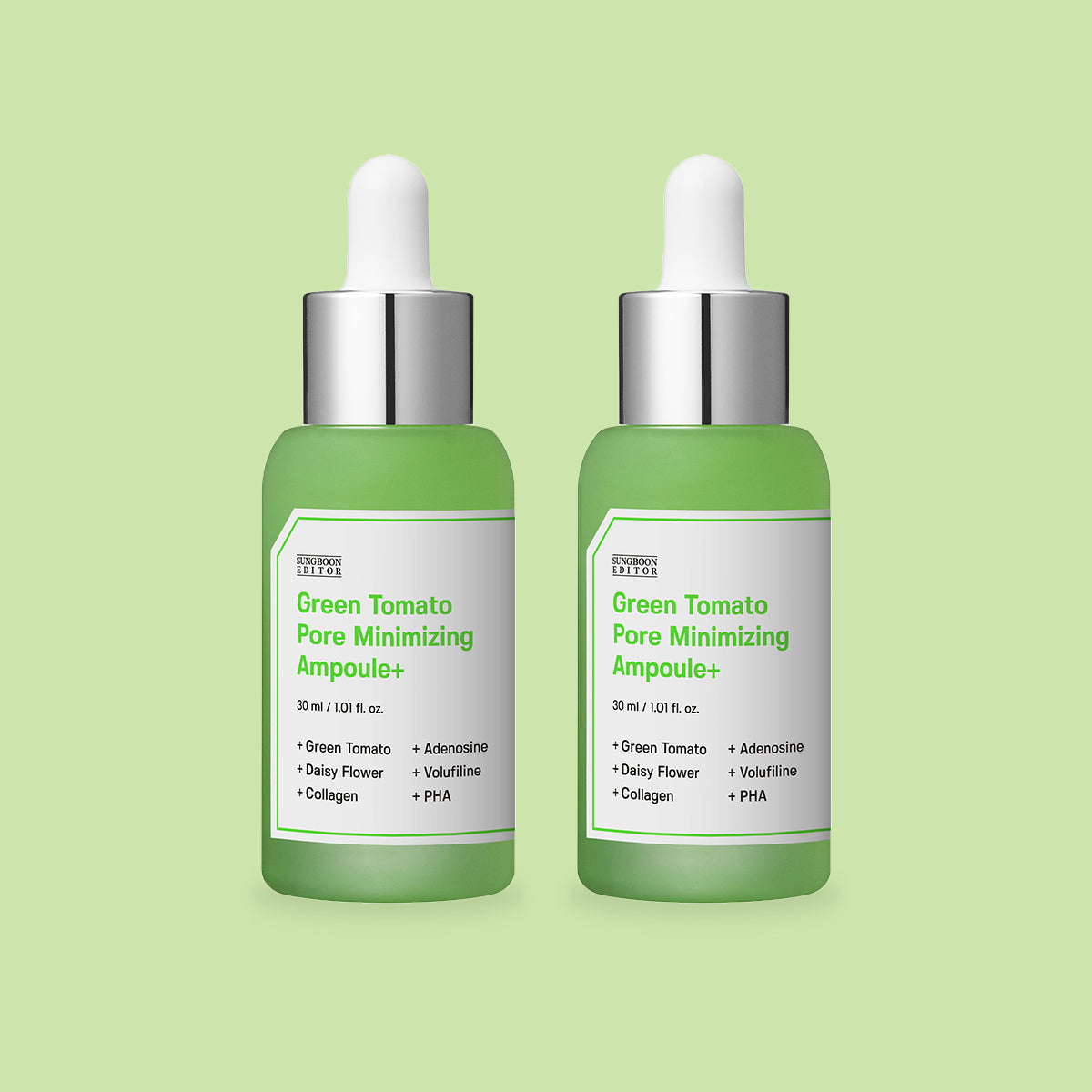 SUNGBOON EDITOR Green Tomato Pore Lifting Ampoule 30mL - Set of 2
