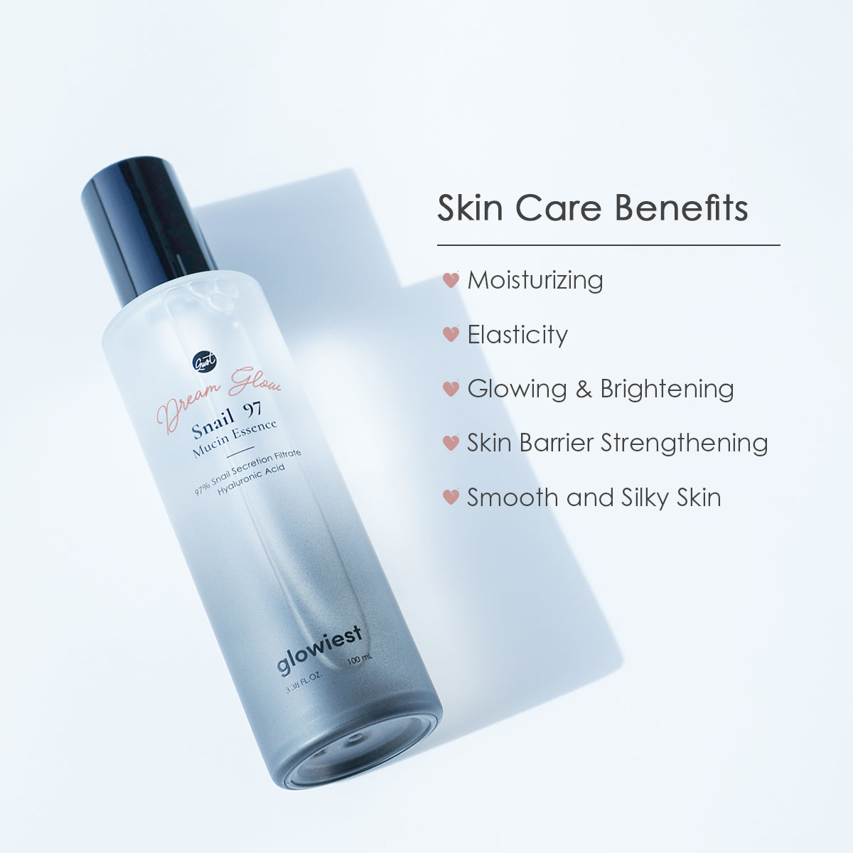 glowiest Dream Glow Snail 97 Mucin Essence 100ml l Set of 2