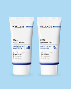 Product Image for Wellage Real Hyaluronic Watery Glow Sunscreen 50mL l Set of 2