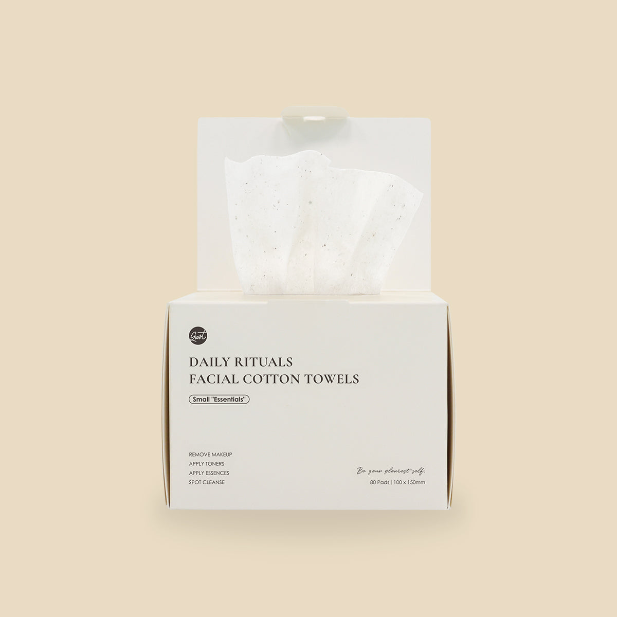 glowiest Daily Ritauls Facial Cotton Towels - Small Essentials 80 Pads