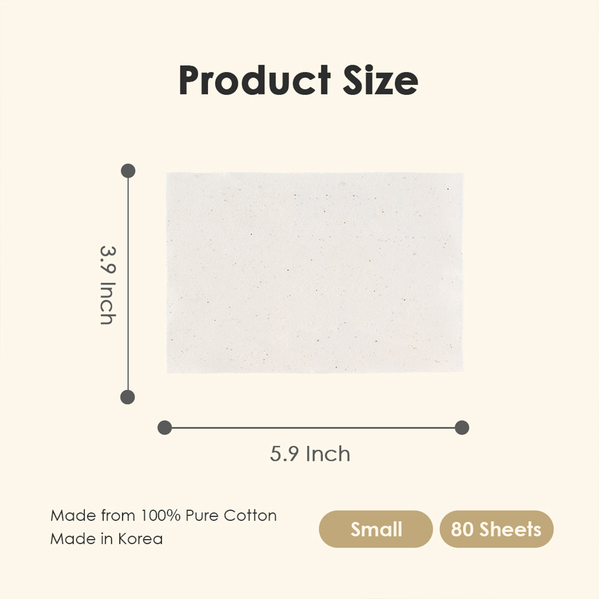 glowiest Daily Ritauls Facial Cotton Towels - Small Essentials 80 Pads