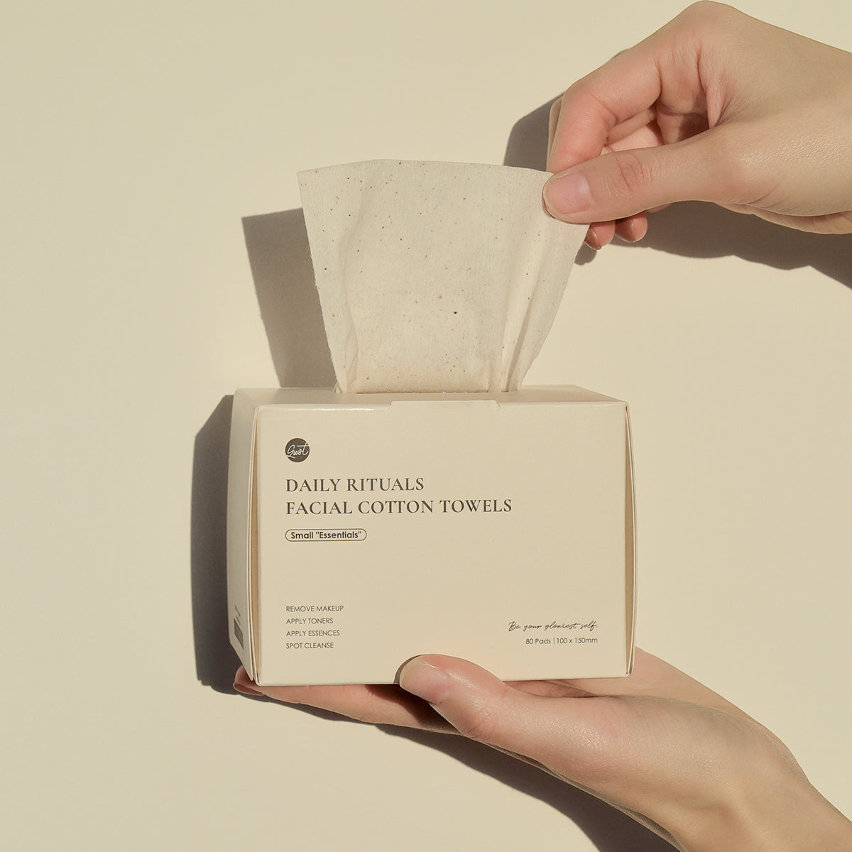 glowiest Daily Ritauls Facial Cotton Towels - Small Essentials 80 Pads