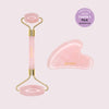 glowiest Rose Quartz Gua Sha and Face Roller Set